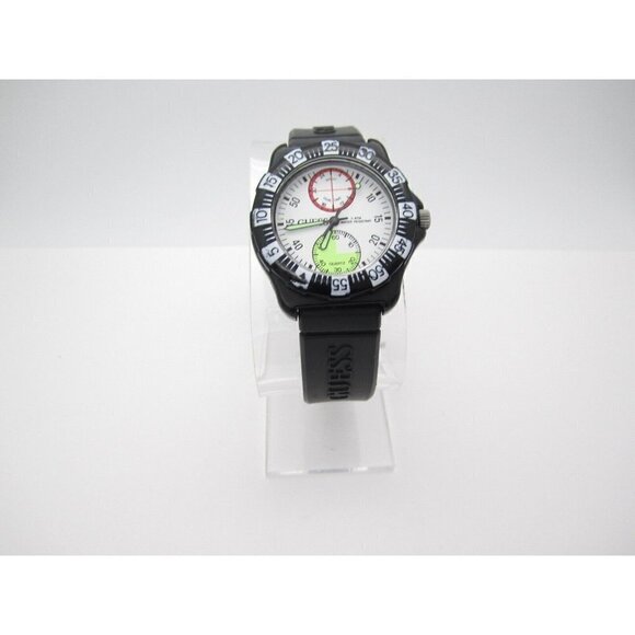 Vtg Men's Guess Quartz WR Analog 38mm Dial Causal Round Watch (F41) - Picture 6 of 12